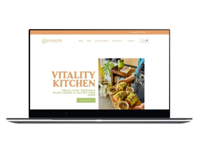 Vitality Kitchen Tauranga web design