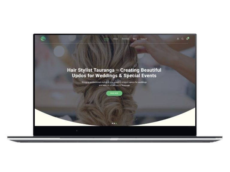 Healthy hair web design mount maunganui